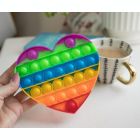 Alternate image 2 for Pop Toy Silicone Bubble Popping Game, Rainbow Heart   Push Pop Fidget Sensory Toy For Special Needs, ADD, ADHD   Anxiety And Stress Relief Game, Novelty Gift for Kids