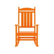WestinTrends Poly Classic Porch Rocking Chair, Orange