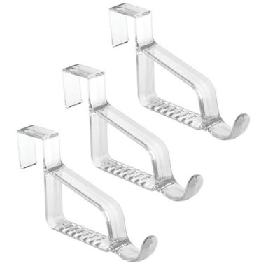 mDesign Over Door Hanging Storage Organizer Rack, Valet Hook. View a larger version of this product image.