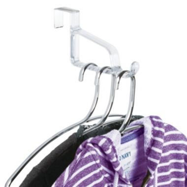 mDesign Over Door Hanging Storage Organizer Rack, Valet Hook. View a larger version of this product image.