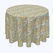 Fabric Textile Products, Inc. Round Tablecloth, 100% Polyester, 70" Round, Vintage Paisley Damask