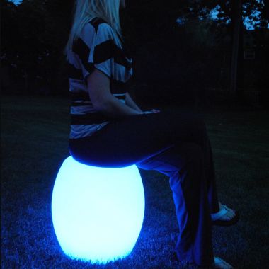 The Pool Supply Shop 18" Macau Remote Controlled Portable LED Illuminated Color Changing Barrel. View a larger version of this product image.