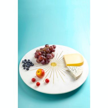 GAURI KOHLI Sunshine Marble Lazy Susan 16". View a larger version of this product image.