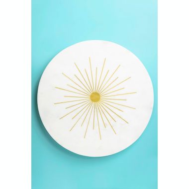 GAURI KOHLI Sunshine Marble Lazy Susan 16". View a larger version of this product image.