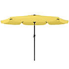 Alternate image 1 for CorLiving  Round Tilting Patio Umbrella, Yellow