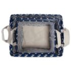 Alternate image 1 for DII Pe Coated Cotton/Poly Laundry Bin Lattice Nautical Blue Rectangle Asst Small Set/3