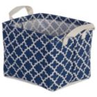 Alternate image 2 for DII Pe Coated Cotton/Poly Laundry Bin Lattice Nautical Blue Rectangle Asst Small Set/3