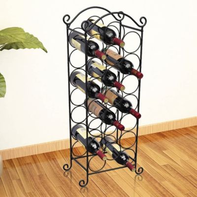 vidaXL Wine Rack for 21 Bottles Metal