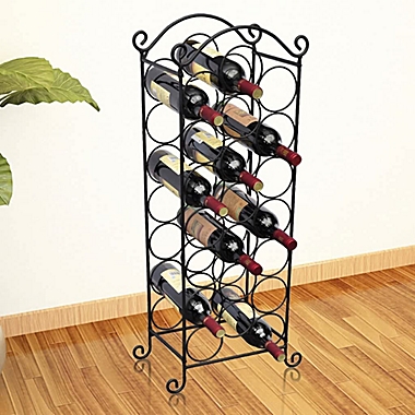 vidaXL Wine Rack for 21 Bottles Metal. View a larger version of this product image.