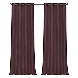Kate Aurora Home Living 2 Piece Lightweight Basic Sheer Grommet Top Curtain Panels - 54 in. W x 84 in. L, Burgundy