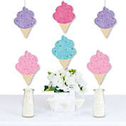 Big Dot of Happiness Scoop Up the Fun - Ice Cream Cone - Decorations DIY Sprinkles Party Essentials - Set of 20