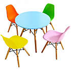 Alternate image 0 for Costway 5 Piece Kids Colorful Set with 4 Armless Chairs