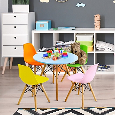 Costway 5 Piece Kids Colorful Set with 4 Armless Chairs. View a larger version of this product image.