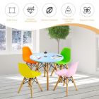 Alternate image 2 for Costway 5 Piece Kids Colorful Set with 4 Armless Chairs