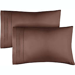 CGK Unlimited Soft Microfiber Pillowcase Set of 2 - King - Brown