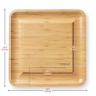 Alternate image 2 for Casafield Organic Bamboo Cheese Cutting Board & Knife Gift Set - Wooden Serving Tray for Charcuterie Meat Platter, Fruit & Crackers - Slide Out Drawer with 4 Stainless Steel Knives
