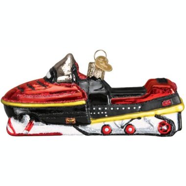 Old World Christmas Glass Blown Ornament, (#46074) Snowmobile, 4.75". View a larger version of this product image.