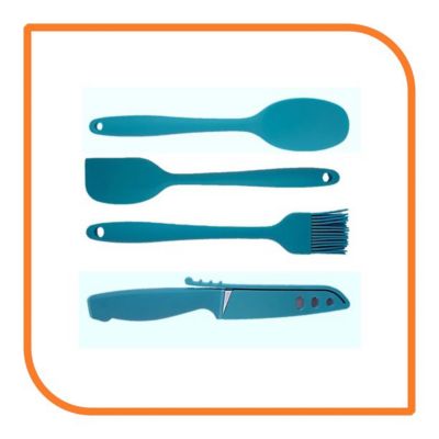 Blue Better Houseware 3500/B 5Piece Silicone Cooking Utensil Set