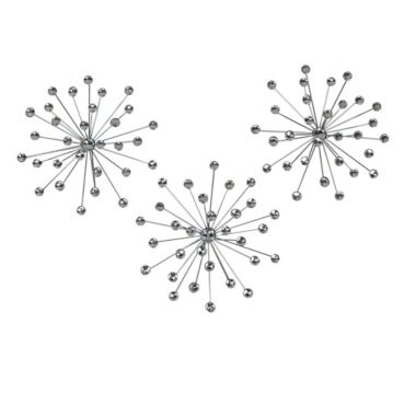 Things2Die4 Jeweled 3D Bursting Star Wall Sculpture Set of 3. View a larger version of this product image.