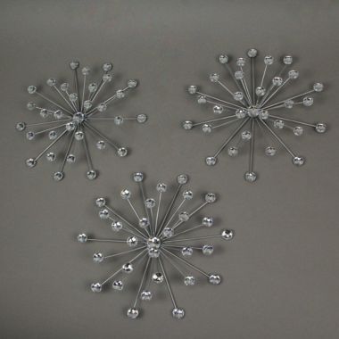 Things2Die4 Jeweled 3D Bursting Star Wall Sculpture Set of 3. View a larger version of this product image.