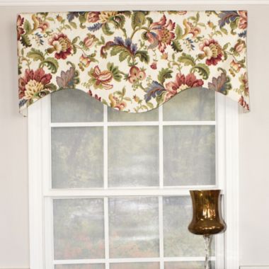 RLF Home Noblesse Cornice Modern Design Valance Eggshell 3" Rod Pocket 50W x 17L. View a larger version of this product image.