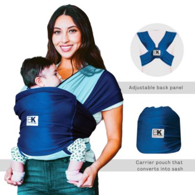 Baby K&#39;tan Pre-Wrapped Ready To Wear Baby Carrier  Active Oasis Turquoise & Blue Small