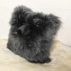 Alternate image 3 for HomeRoots Home Decor. 18 x 18 x 5 Gray Sheepskin  Pillow 2 Pack.