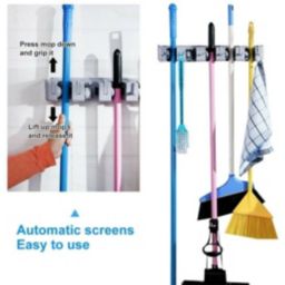 Glam Hobby Broom Holder and Garden Tool Garage Organizer