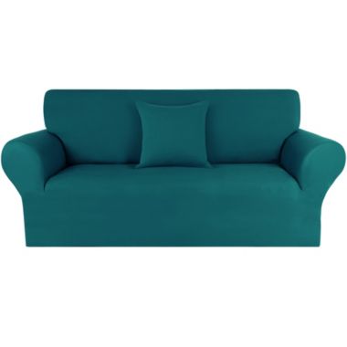 elektrode Alfabet Onderdrukken PiccoCasa Stretch Sofa Slipcover, 1-Piece Spandex Soft Couch Sofa Cover for  3 Cushion Couch with 1 Throw Pillow Cover, 190 GSM Washable Furniture Covers  for Dogs, L, Peacock Blue | Bed Bath & Beyond