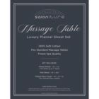 Alternate image 1 for Saloniture 3-Piece Flannel Massage Table Sheet Set - Soft Cotton Facial Bed Cover - Includes Flat and Fitted Sheets with Face Cradle Cover