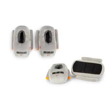 Star Trek  The Original Series Galileo Shuttlecraft 3D Slippers For Adults   Starfleet-Themed Soft Plush House Shoe With Non-Slip Sole   Comfortable Footwear For Home. View a larger version of this product image.
