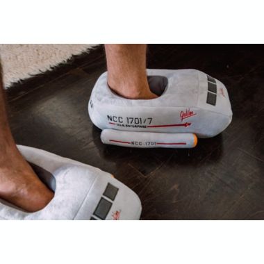 Star Trek  The Original Series Galileo Shuttlecraft 3D Slippers For Adults   Starfleet-Themed Soft Plush House Shoe With Non-Slip Sole   Comfortable Footwear For Home. View a larger version of this product image.