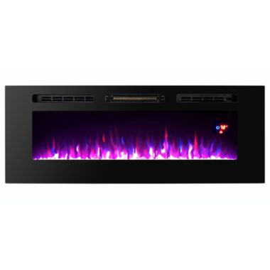 Proman Products Modern Electric Fireplace with Built-In 3 Color Fire Selection, Remote control - 50 x 5 x 20. View a larger version of this product image.