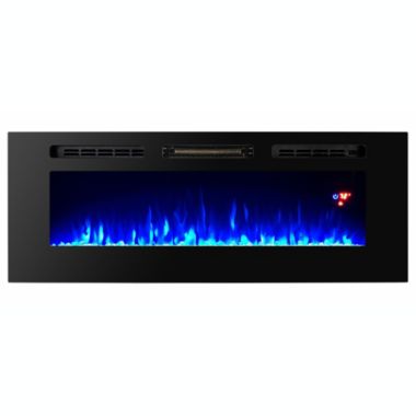 Proman Products Modern Electric Fireplace with Built-In 3 Color Fire Selection, Remote control - 50 x 5 x 20. View a larger version of this product image.