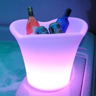 The Pool Supply Shop 16" Remote Controlled Portable LED Illuminated Color Changing Ice Bucket. View a larger version of this product image.
