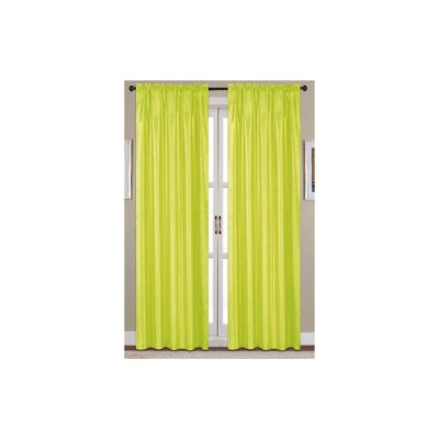 Green Faux Silk Curtains Bed Bath, Green Taffeta Curtain Panel