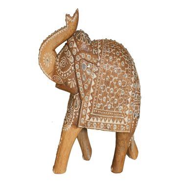 Cottage Handicraft, Mango Wood Hand-Crafted Elephant, Small with free Elephant Gift. View a larger version of this product image.