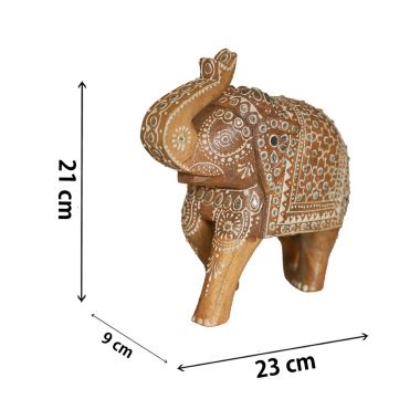 Cottage Handicraft, Mango Wood Hand-Crafted Elephant, Small with free Elephant Gift. View a larger version of this product image.