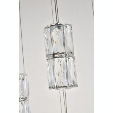 Elegant Lighting Polaris LED light Chrome Pendant Clear Crystal. View a larger version of this product image.