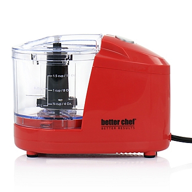 Better Chef Compact 12 Ounce Mini Chopper in Red. View a larger version of this product image.