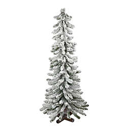 Northlight 4' Slim Flocked Alpine Artificial Christmas Tree, Unlit