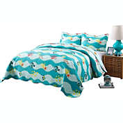 MarCielo Kids Beach Quilt Bedspread Set For Teens Girls Boys