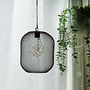 JHY DESIGN 8.5&#39;&#39; High Modern Metal Mesh Battery Operated Hanging Lamp Chandelier