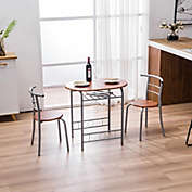 Ktaxon 3-Piece Wooden Kitchen Dining Table Set