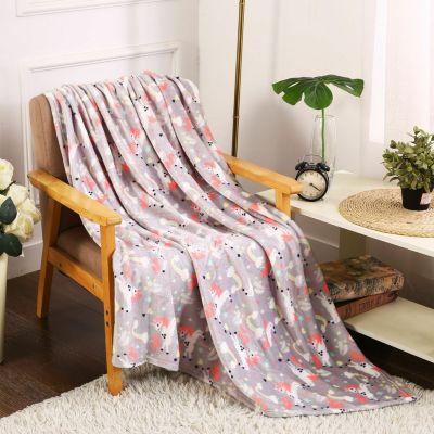Soft Warm Cozy Toddler Blanket & Receiving Blanket for Infant or Newborn, Unicorn Pink Flannel Fleece Blanket for Baby Girl 39 x 57 in