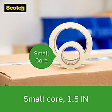 Scotch Tough Grip Clear Packing Tape, 1.88x22.2 Yd, 6 Rolls w/ Dispensers, Pack of 1. View a larger version of this product image.