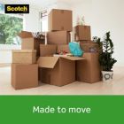 Alternate image 2 for Scotch Tough Grip Clear Packing Tape, 1.88x22.2 Yd, 6 Rolls w/ Dispensers, Pack of 1