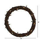 Alternate image 1 for Nearly Natural Modern Holiday Decorative 20" Vine Wreath with 50 White Warm LED Lights
