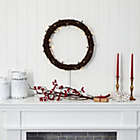 Alternate image 3 for Nearly Natural Modern Holiday Decorative 20" Vine Wreath with 50 White Warm LED Lights