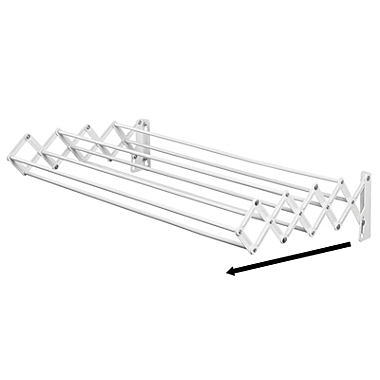 mDesign Expandable Wall Mount Laundry Drying Rack Clothing Storage. View a larger version of this product image.